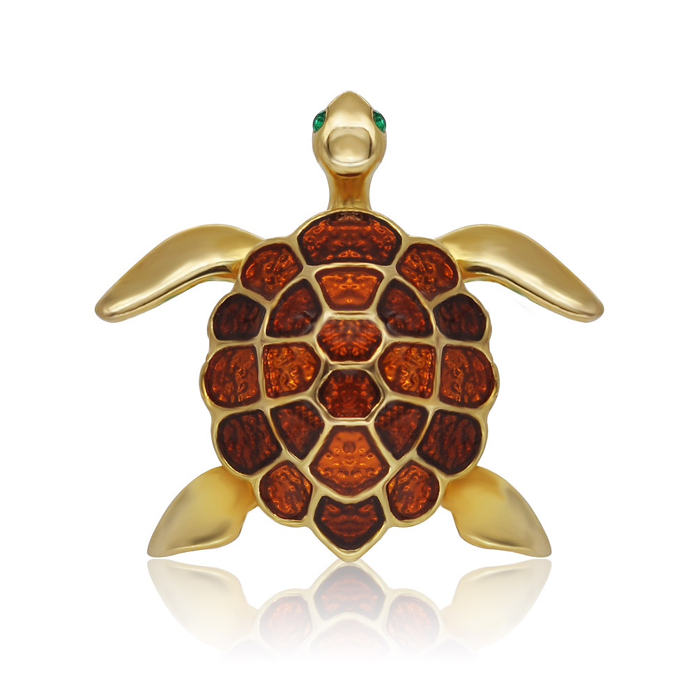 Colorful Stained Glass Fantasy Turtle Pin
